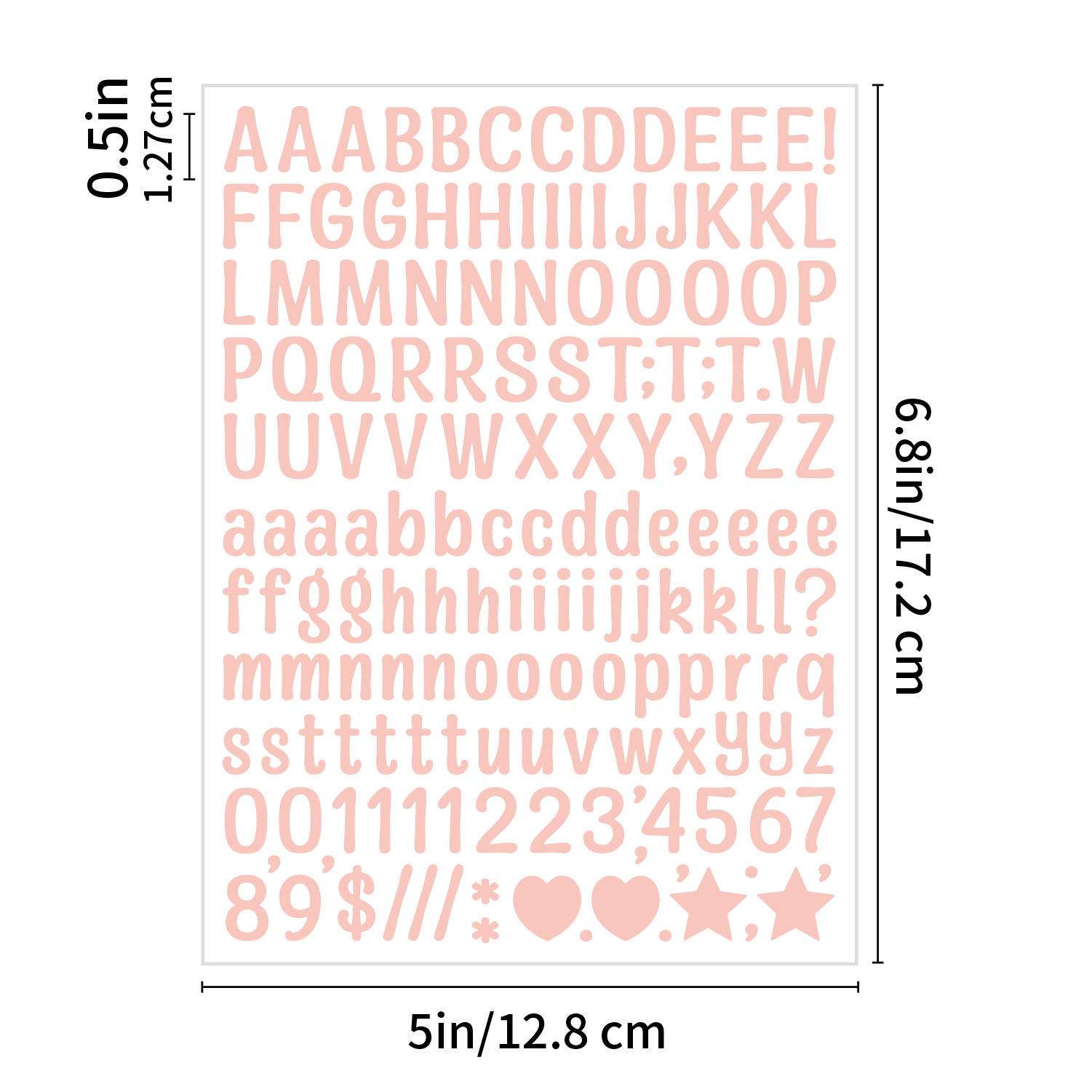 

0.5-inch Letter Sticker Color Art Body Waterproof Small Size Hand Account Decoration DIY English Letter Sticker