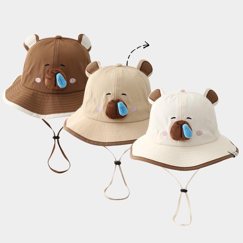 Cartoon Capybara Fisherman Hat Cute Sun Protection Bucket Hat For Men Women Summer Outdoor Casual  Sunscreen Hat Gifts
