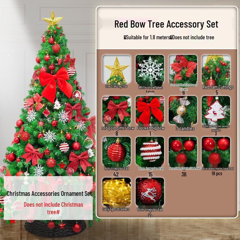Christmas Tree Ornament Set: Decorations & Accessories Value Pack