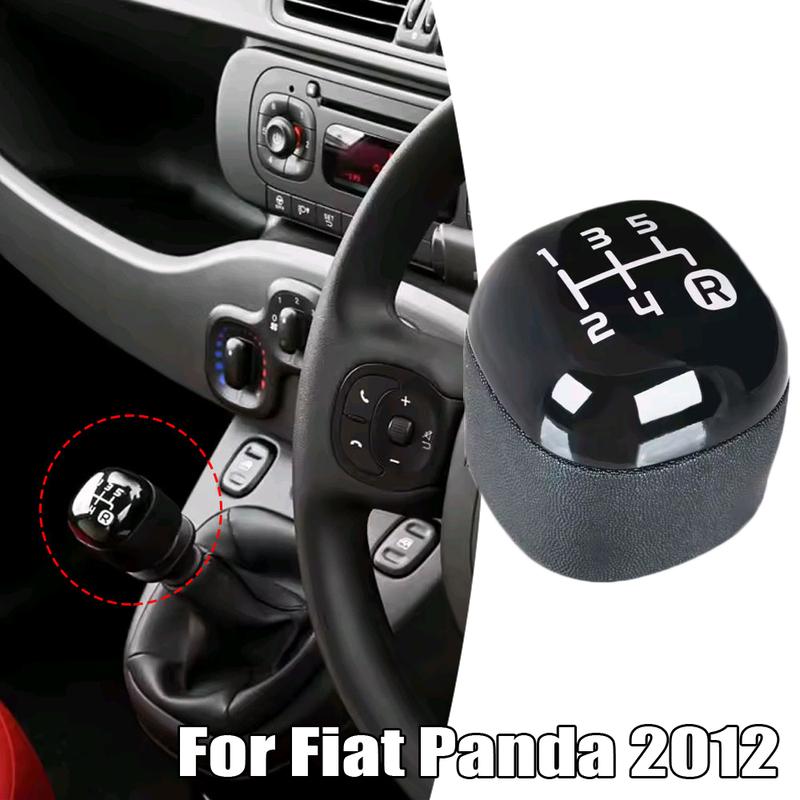 1x Car Gear Knob Stick 5 Speed Manual Handball Manual Shifter Lever Handle Replaceable Head Auto Accessories for Fiat Panda 2012