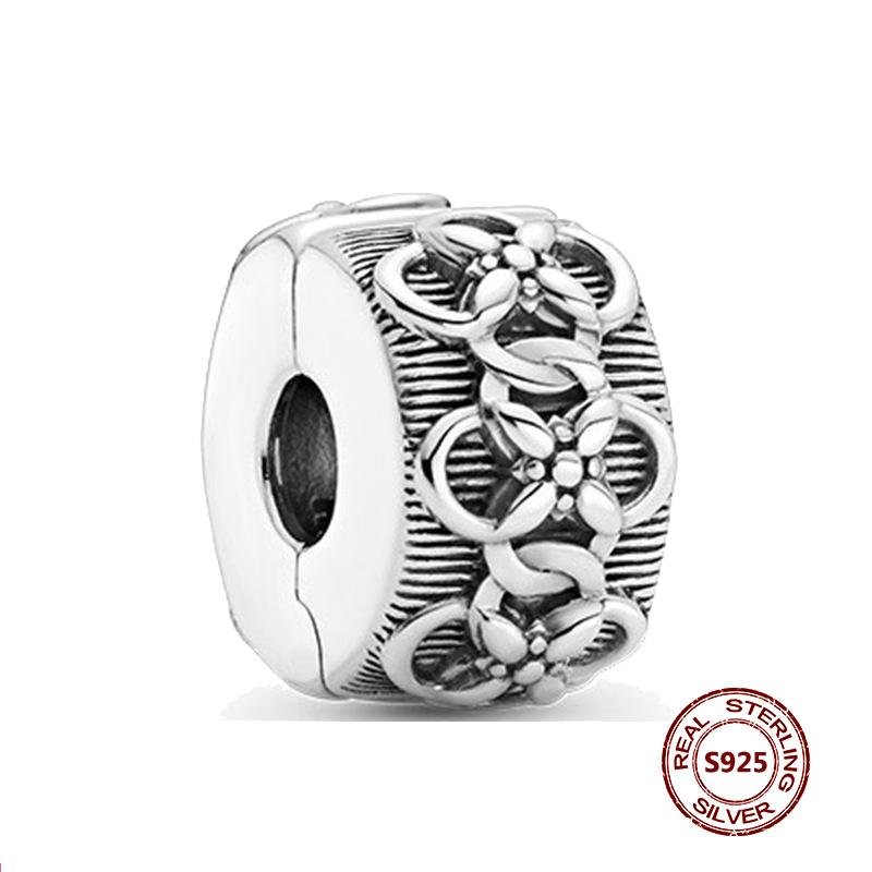 Clipe encantos caber pulseiras originais colorido zircão fivela s925 prata espumante contas redondas diy jóias fazendo acessório