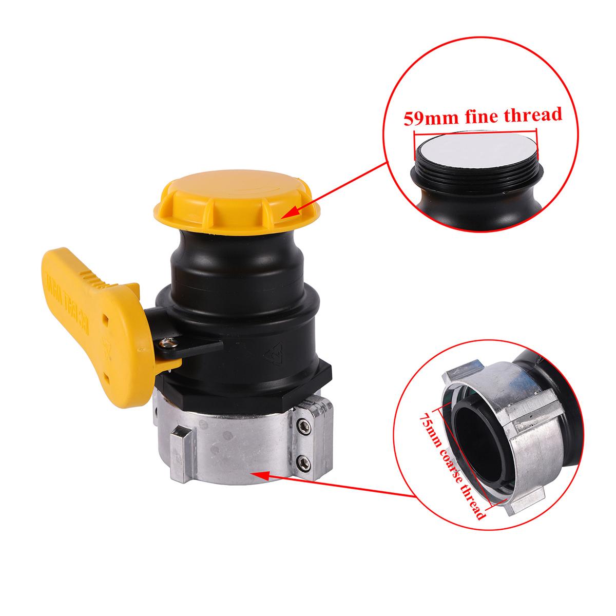 

DN50 IBC Water Tank Ball Valve 75mm Coase Thread Butterfly Valve Switch Drain Adapter Garden Yard Aquarium Irrigation Fittings
