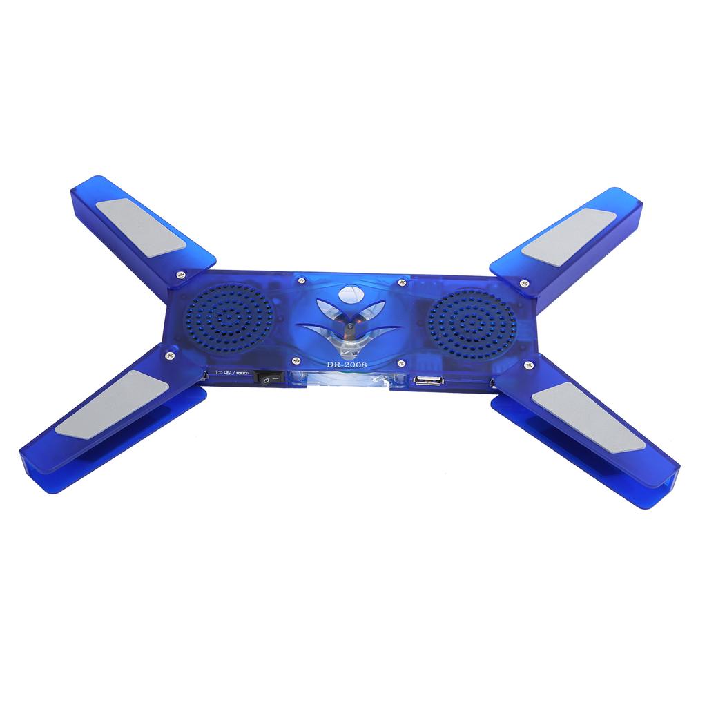 Computer Cooling Pad Foldable USB Cooling Holder with Hub LED Low Noise Heat Dissipation Fan