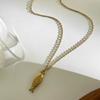 Elegant Adjustable Fish Pendant Necklace Set Sturdy Stainless Steel Chain Jewelry for Women Beach Party Casual Wear