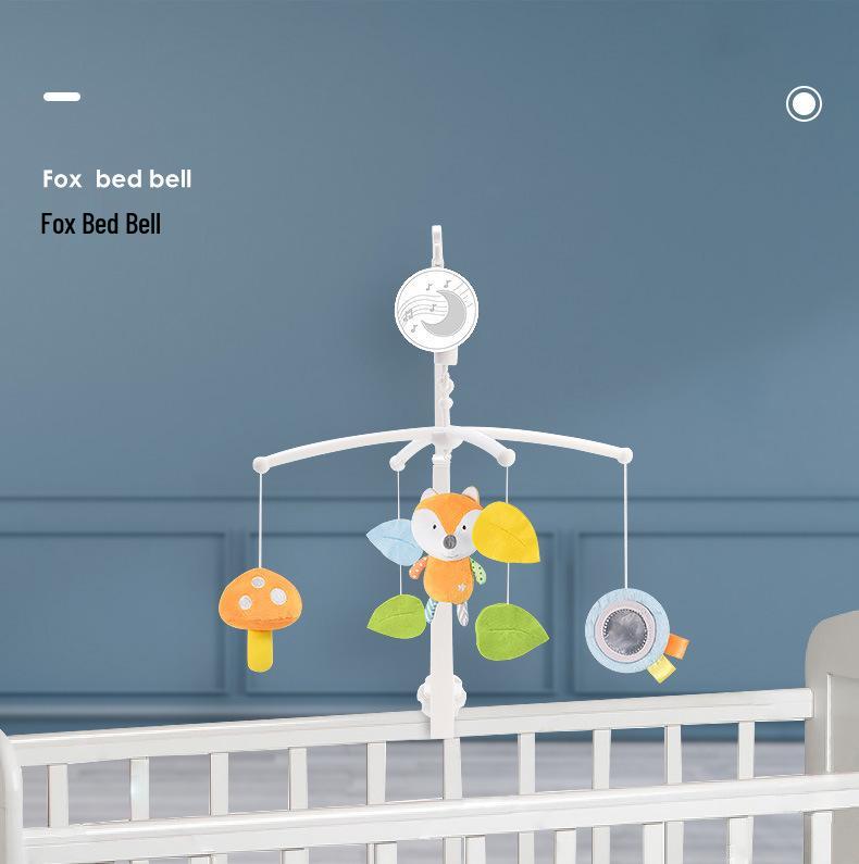 Rotating Baby Crib Mobile with Soothing Wind Chime and Bedside Bell