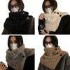 Soft Plush Winter Neck Warmer Solid Color False Scarf Shawl Winter Detachable Scarf  for Women