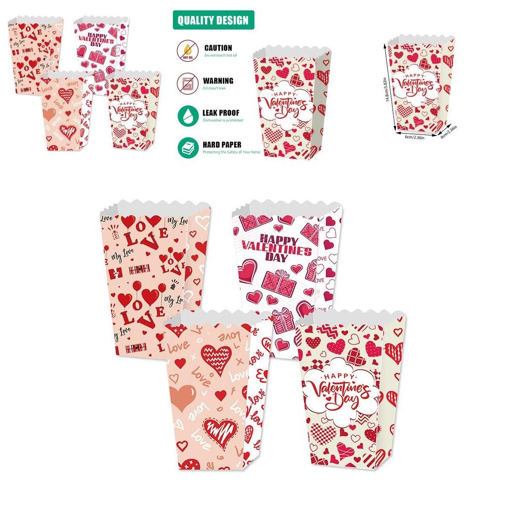 Valentines Day Love You Holiday Paper Snack Container With Ecofriendly Material For Events And Celebrations