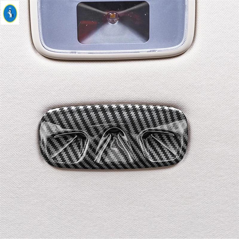 Carbon Fiber Look Roof Air Vent / Third Read Lamp / Second Read Light Cover Trim Accessories For Kia Carnival KA4 - 2024