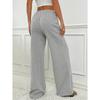Women's Clothing, New Styles, Casual Pants, Striped, Solid Color, Elastic, Drawstring, Cotton, Straight Leg Pants