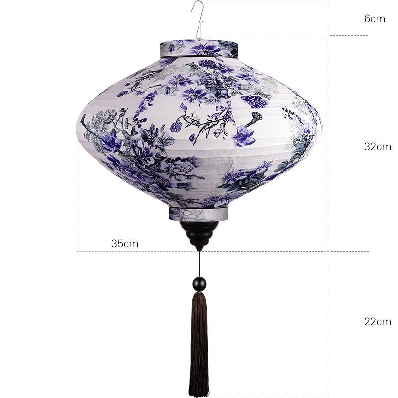 12/14 Zoll Chinesische Seidenlaternen Japan Vietnam Mondfestlaterne Für Außen Frühlingsfest Party Hängedekor Palastlaterne