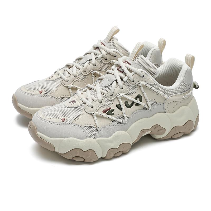 FILA Fluid 6 Cat Paw 6 Fashion Retro Versatile Simple Comfortable Casual Sports Low-Top Running Shoes Women sneaker Dove-Yellow F12W532105FBB
