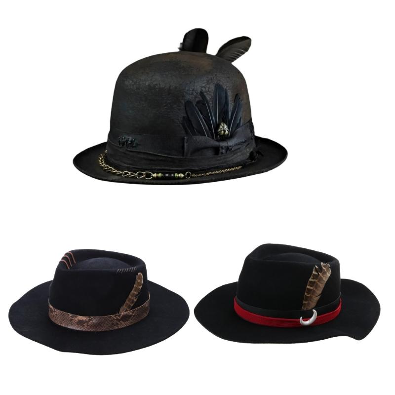 Classical Fedoras Cowboy Hat for Travel Wide Brimmed Hat Western Cowboy Hat for Boy Man Adults Cowboy Hat
