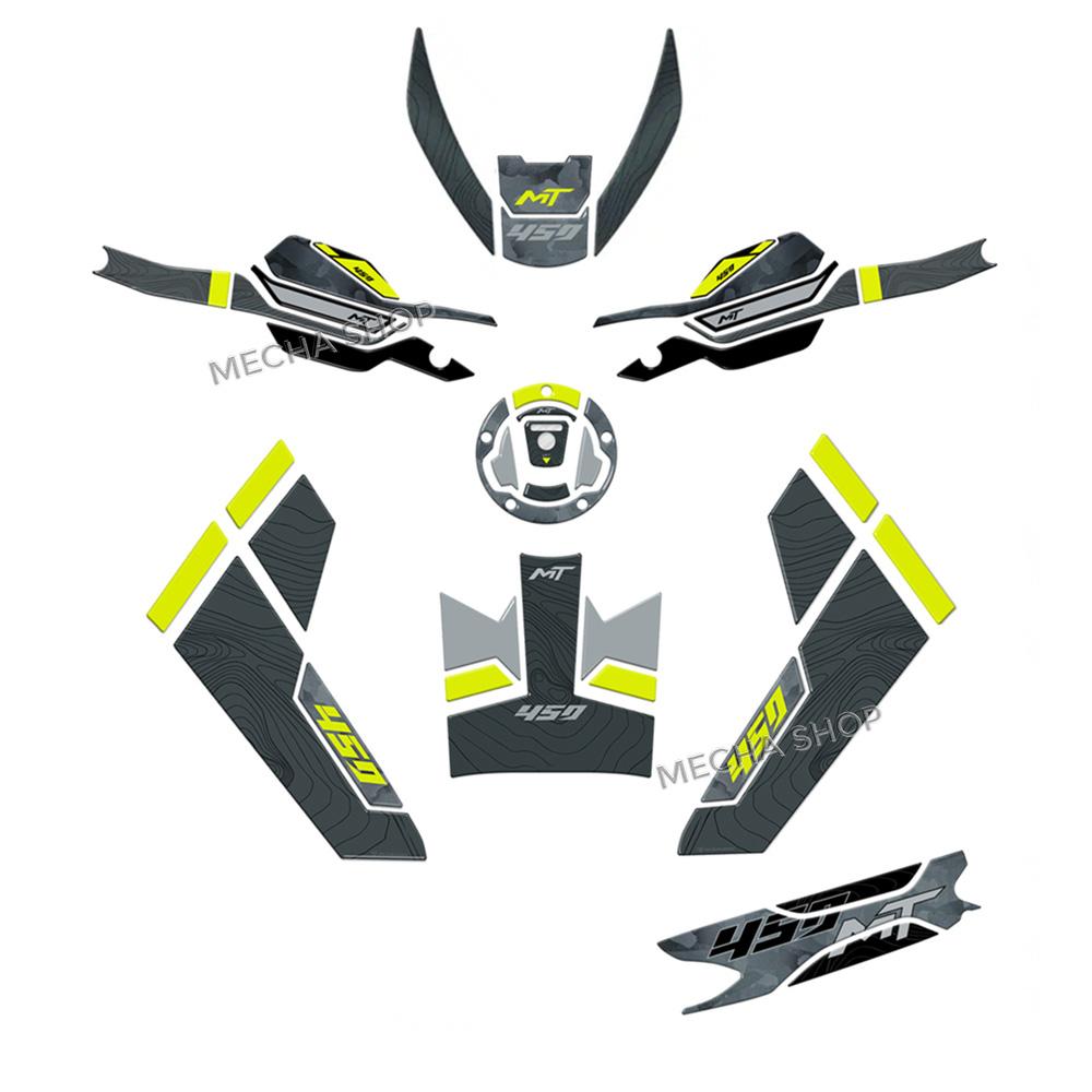 CFMOTO 450 MT 2024 450MT 2025 Motosiklet Aksesuarları 3D Reçine Depo Pad Koruma Çıkartmaları Kiti Su Geçirmez Çıkartma Çıkartmaları Kiti