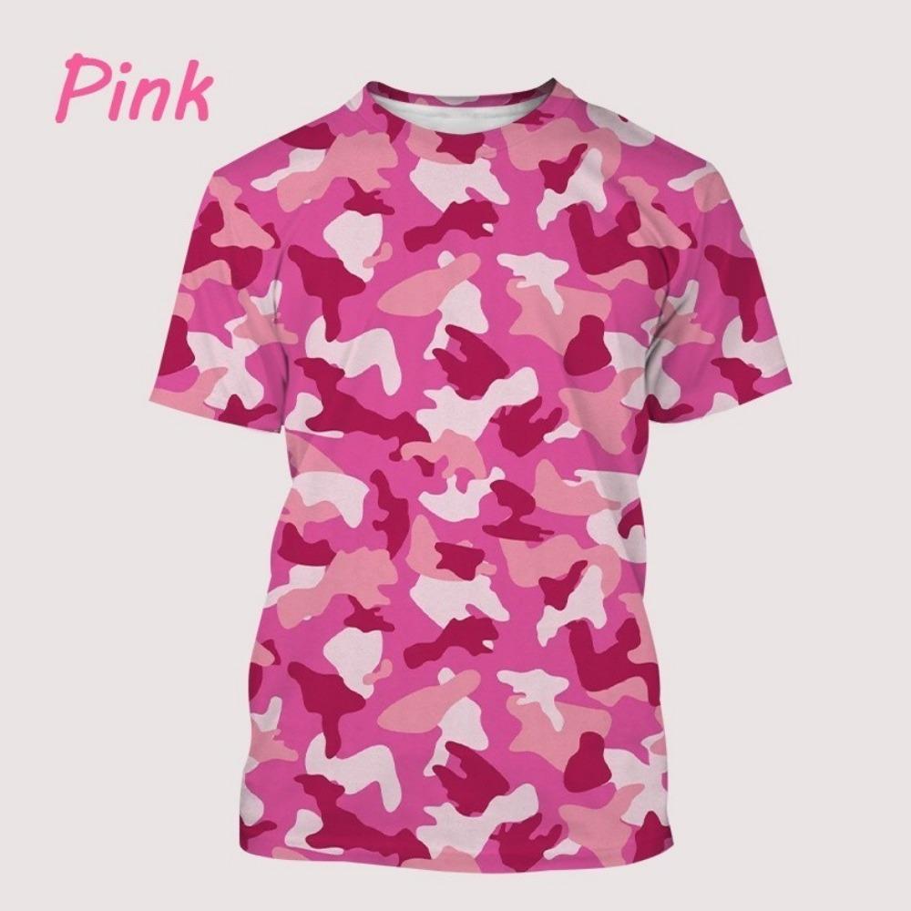 Summer Camouflage T-shirt, Unisex T-shirt, Short Sleeved Off Shoulder T-shirt, Camouflage Commander T-shirt