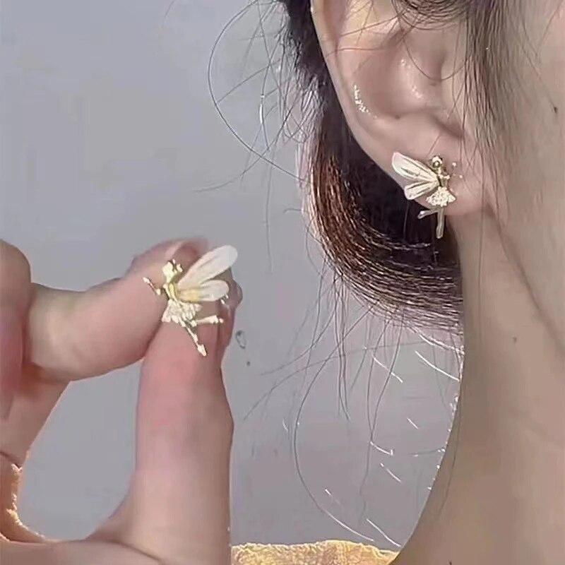 Cute Elf Earring Girl, Niche Light Luxury High-End Earrings, Fashionable And Exquisite Earrings