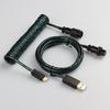 GX16 Coiled Keyboard Cable Type C Metal USB Coiled Cable for USB Keyboard