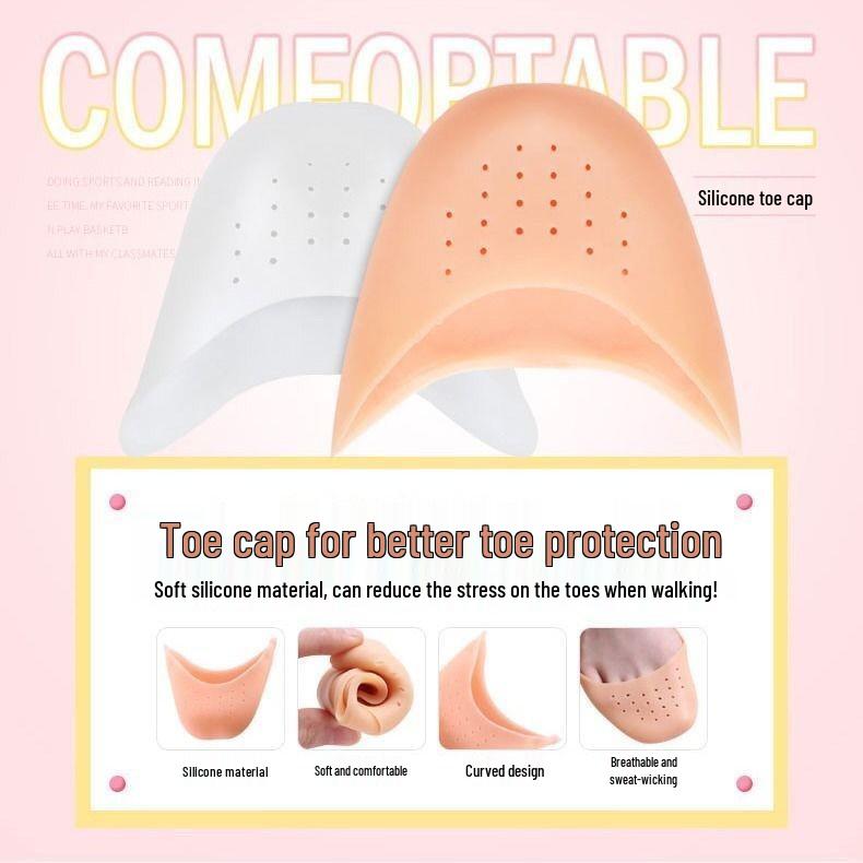 Silicone Toe Sleeve Insole for Women's High Heels and Dance Shoes