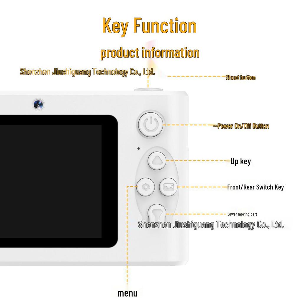 HD Portable Cartoon Camera for Students and Vloggers