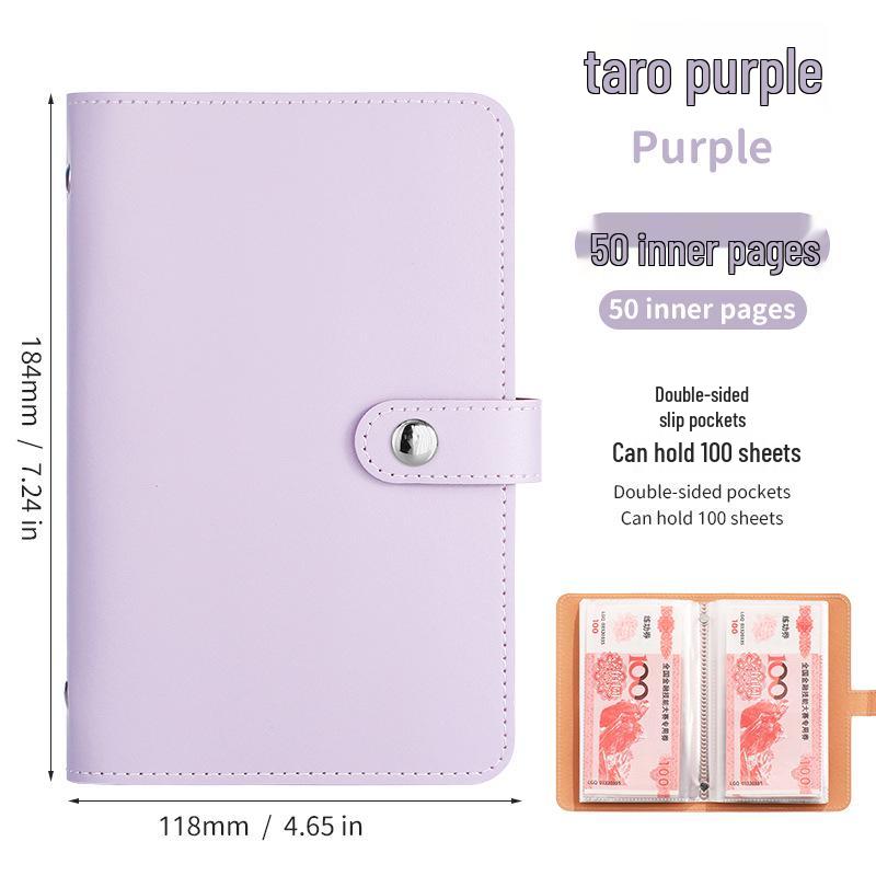 Międzynarodowy album oszczędnościowy na gotówkę A6: Księga do przechowywania banknotów o dużej pojemności i księga rachunkowa