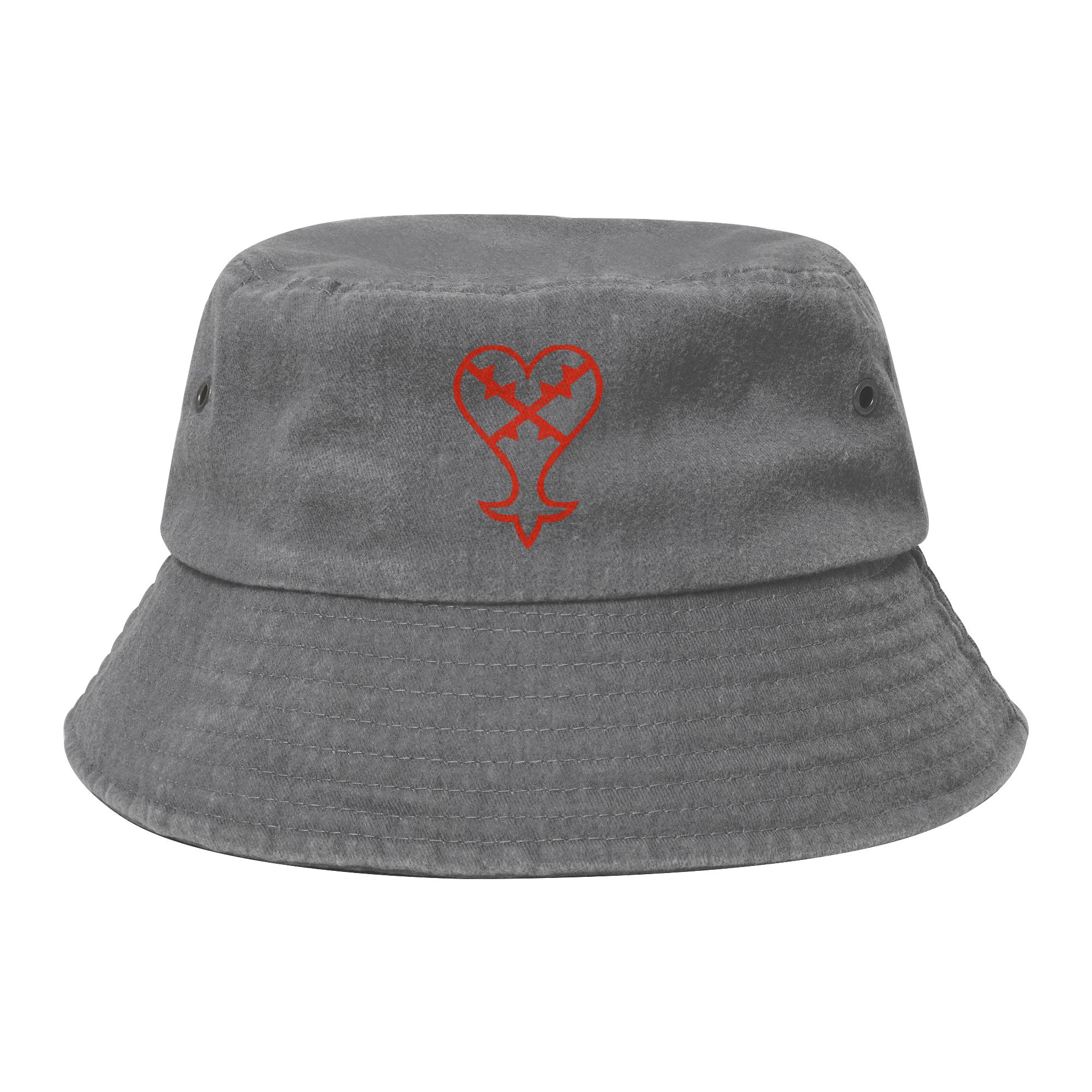 Summer Getaway Headwear Heartless Kingdom Hearts Bucket Hats Women Sun Hat  Boonie Hat Packable Fishing FisherUnisex Caps Vacation One Size