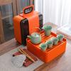 Travel Tea Set, Ge Kiln Ceramic Cooling Pot, Four Cups Portable Storage Box, Cheap Business Gifts