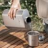 Boundless Voyage Titanium Water Military Style Large Capacity Campfire Wide Perfect for Outdoor and More Includes Cover Bottle, Canteen, 2500ml,
