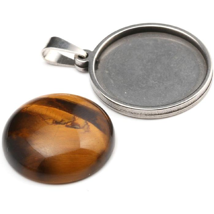 Natural Stones Cabochon 4 6 10 12 14 16 18 20 MM Round No Hole for Making Jewelry
