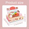 Wooden Ice Cream Counter Playset Shop for Girls Boys Party
