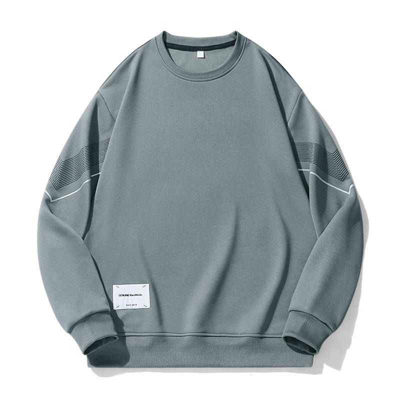 

Unisex Autumn Crew Neck Sweatshirt: Casual, Durable, Fashionable Ribbed Hem Outerwear M (Weight: 80-100 kg) білий