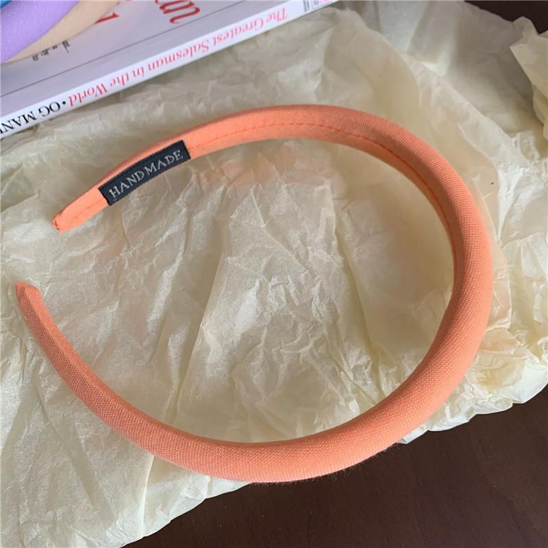 Sweet Candy-colored Fine-style Sponge Hairband for Girls, A New Trendy Korean Version of French-style Colorful Headband Hair Accessory