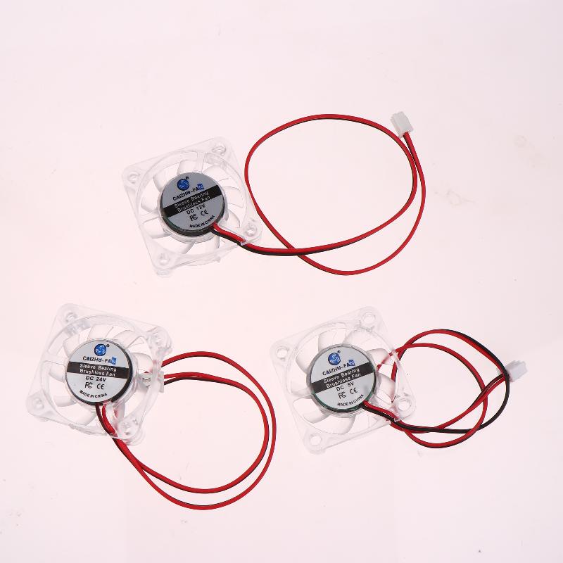 1 Piece Hydraulic Bearing Brushless 3D Printer Cooling Fan 4010 5/12/24V Transparent Cooling Fan For 3D Printer Dc 2Pin
