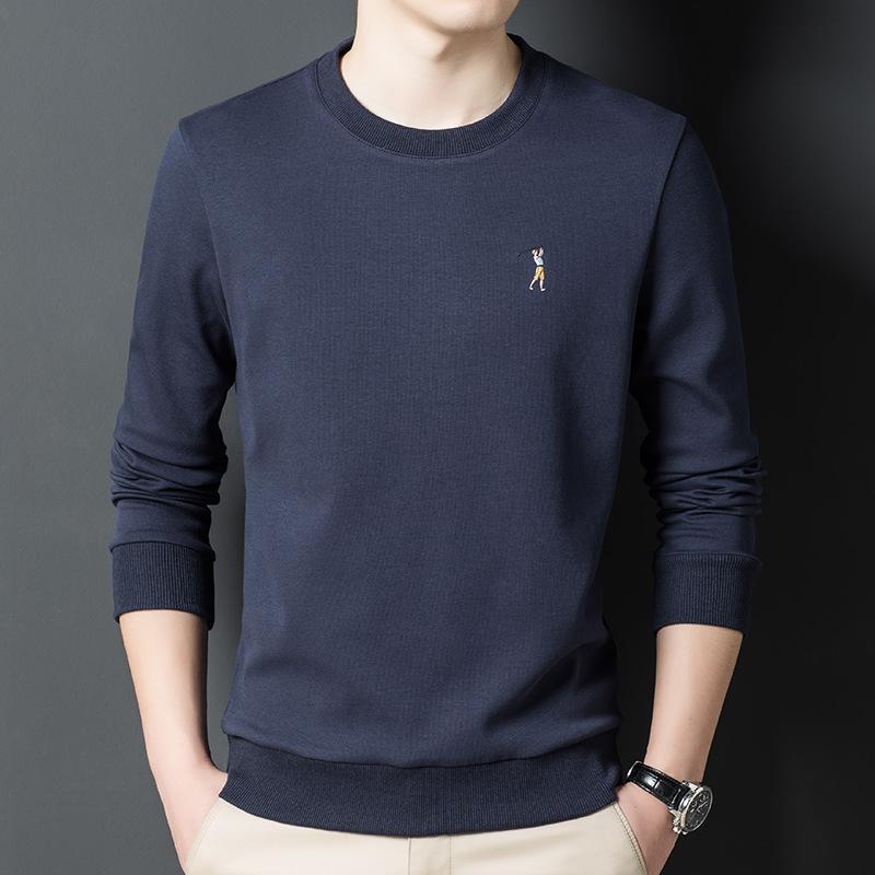 Autumn New Men's Sweater Casual Round Neck Cotton Men's Long-Sleeved T-shirt