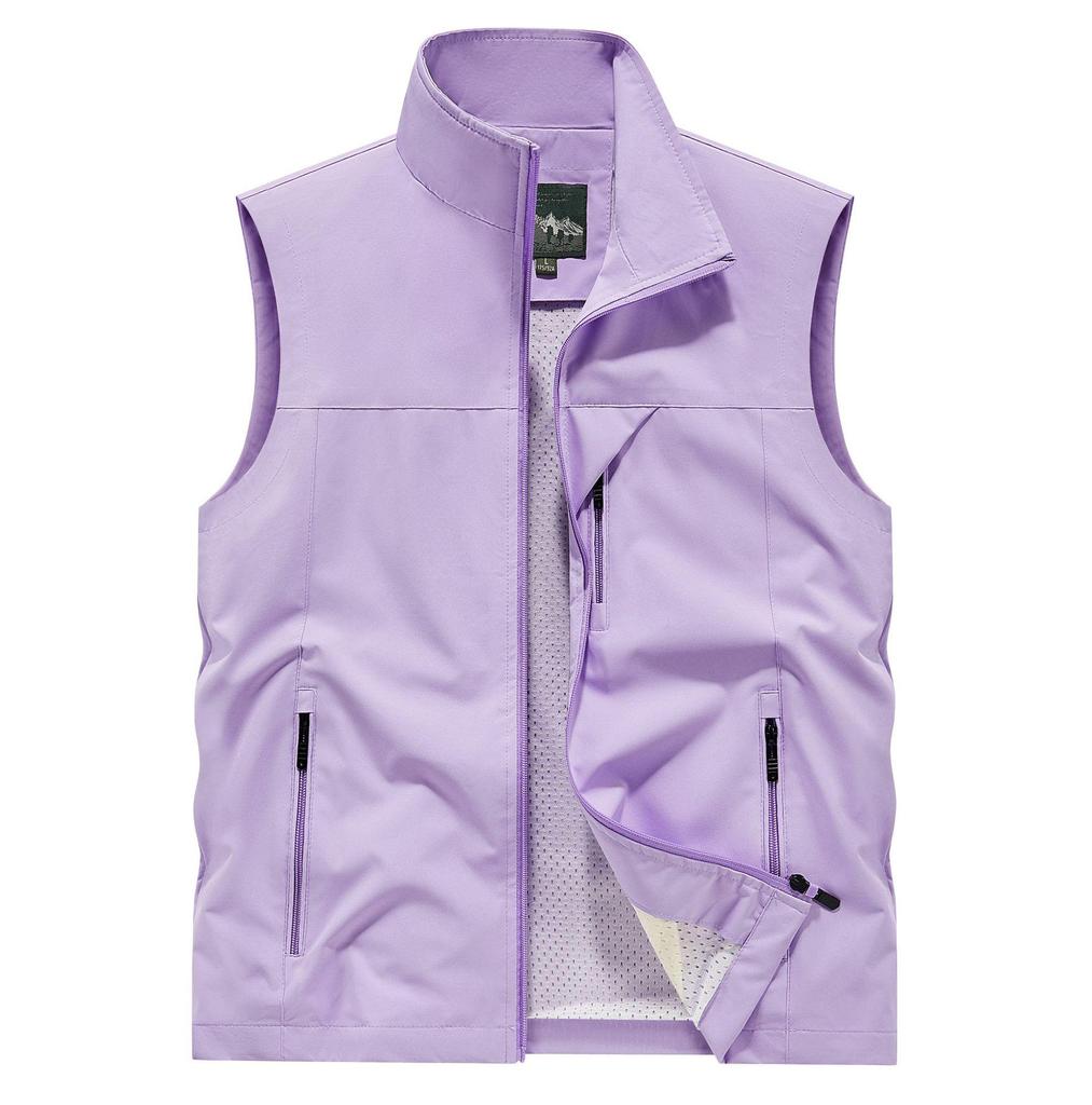 Pánská prodyšná letní outdoorová pracovní a rybářská vesta s více kapsami