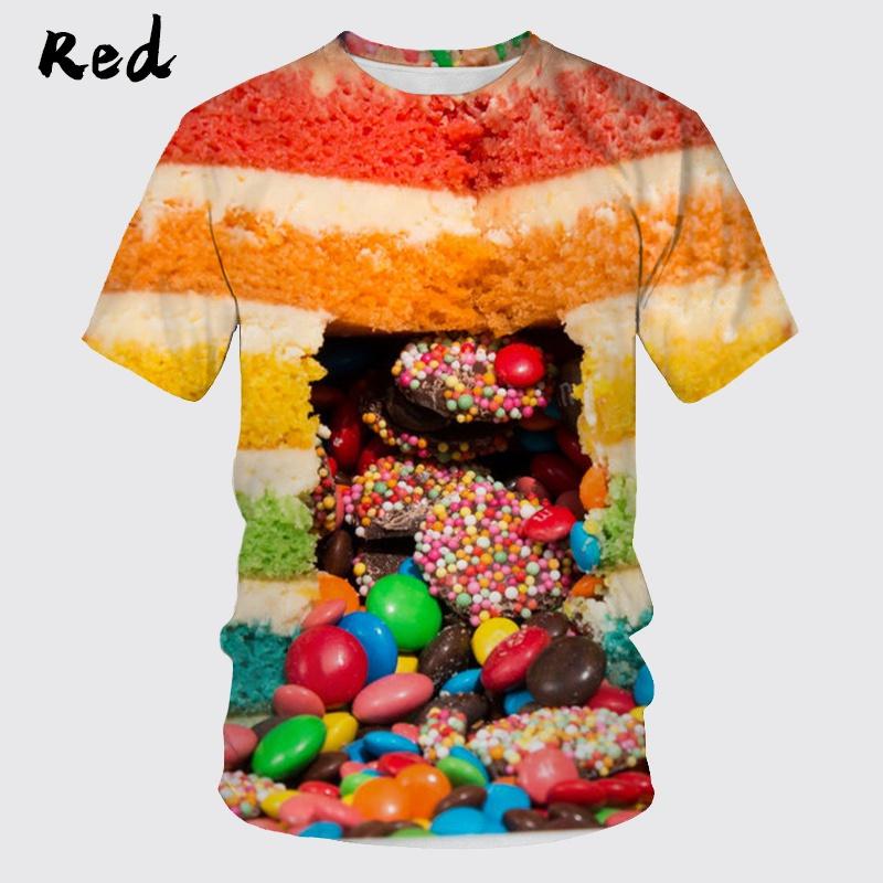 Sweetie Cherry Cake Graphic T Shirt For Men Clothing Unisex 3D Print Fruit