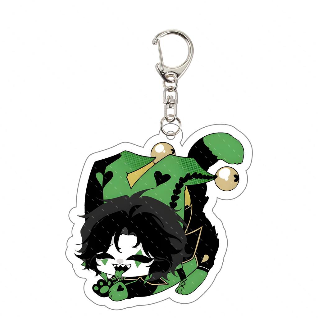 The Freak Circus Otome Game Acrylic Keychain 5.5cm Pierrot Harlequin Double-sided HD Print Collectible Desk Decor Fan Gift