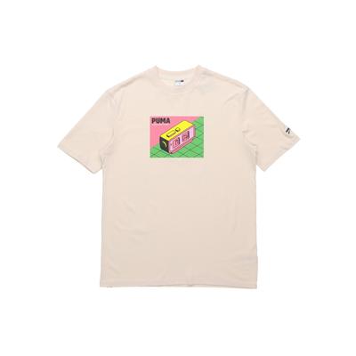 Tricou american retro cu mânecă scurtă cu imprimeu cu gât rotund Bărbați Topuri Mesteacan 599181-85