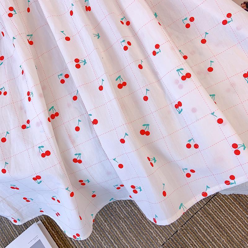 Girls Summer Lightweight Floral Dress with Peter Pan Collar Princess