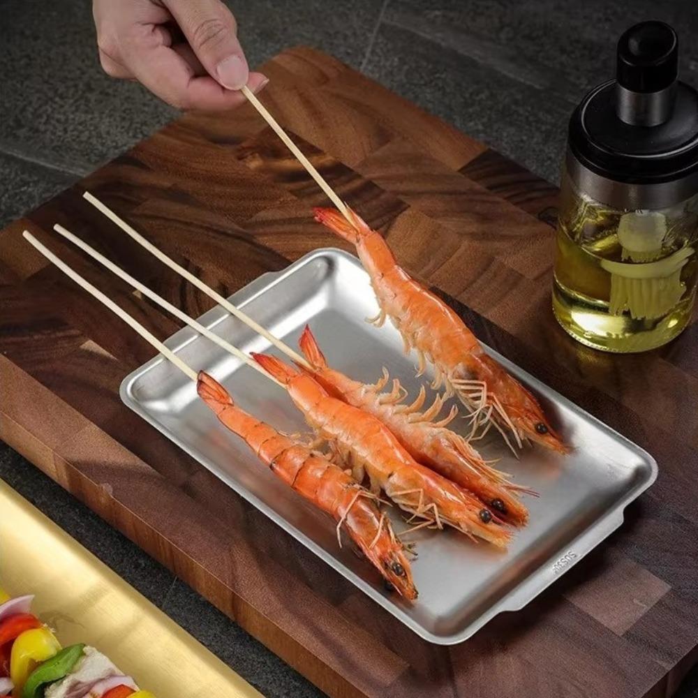 Rectangular Roasting Pan Thickened Fruit Vegetable Plate Durable Flat Dish  Bread Pastry
