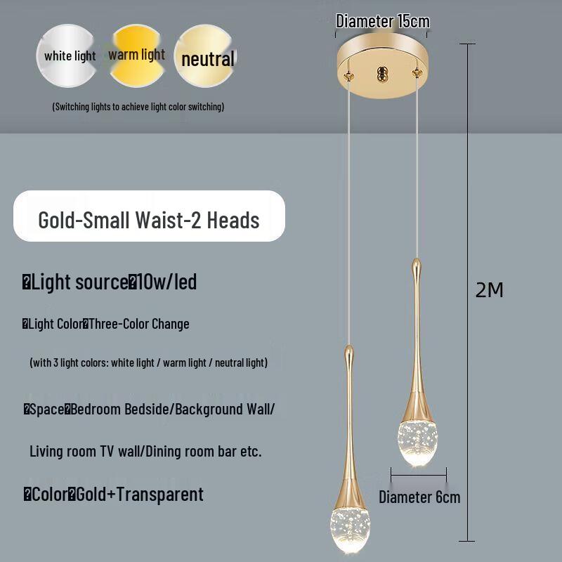 

UOSU Slender Crystal Pendant Light