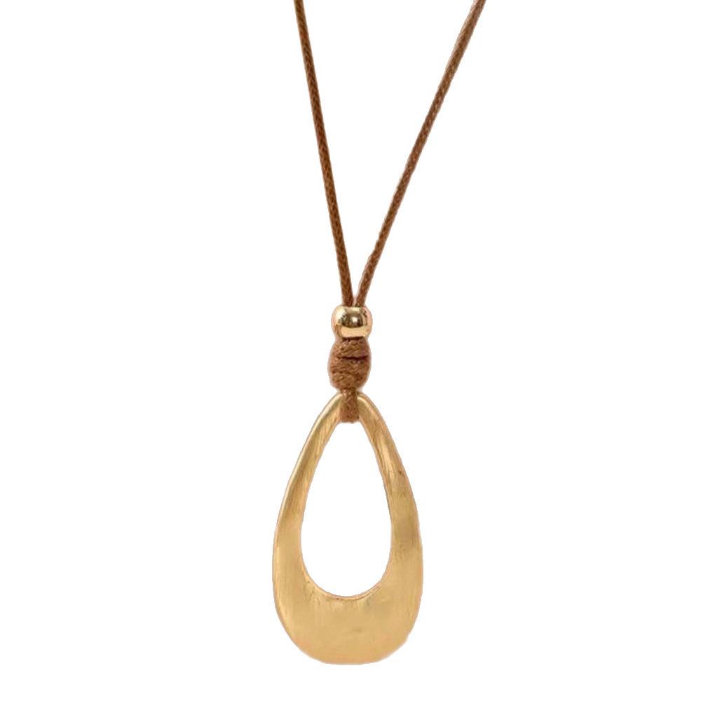 Alloy Retro Geometric Pendant Necklace for Women - Unique Design, Enhances Personality and Style