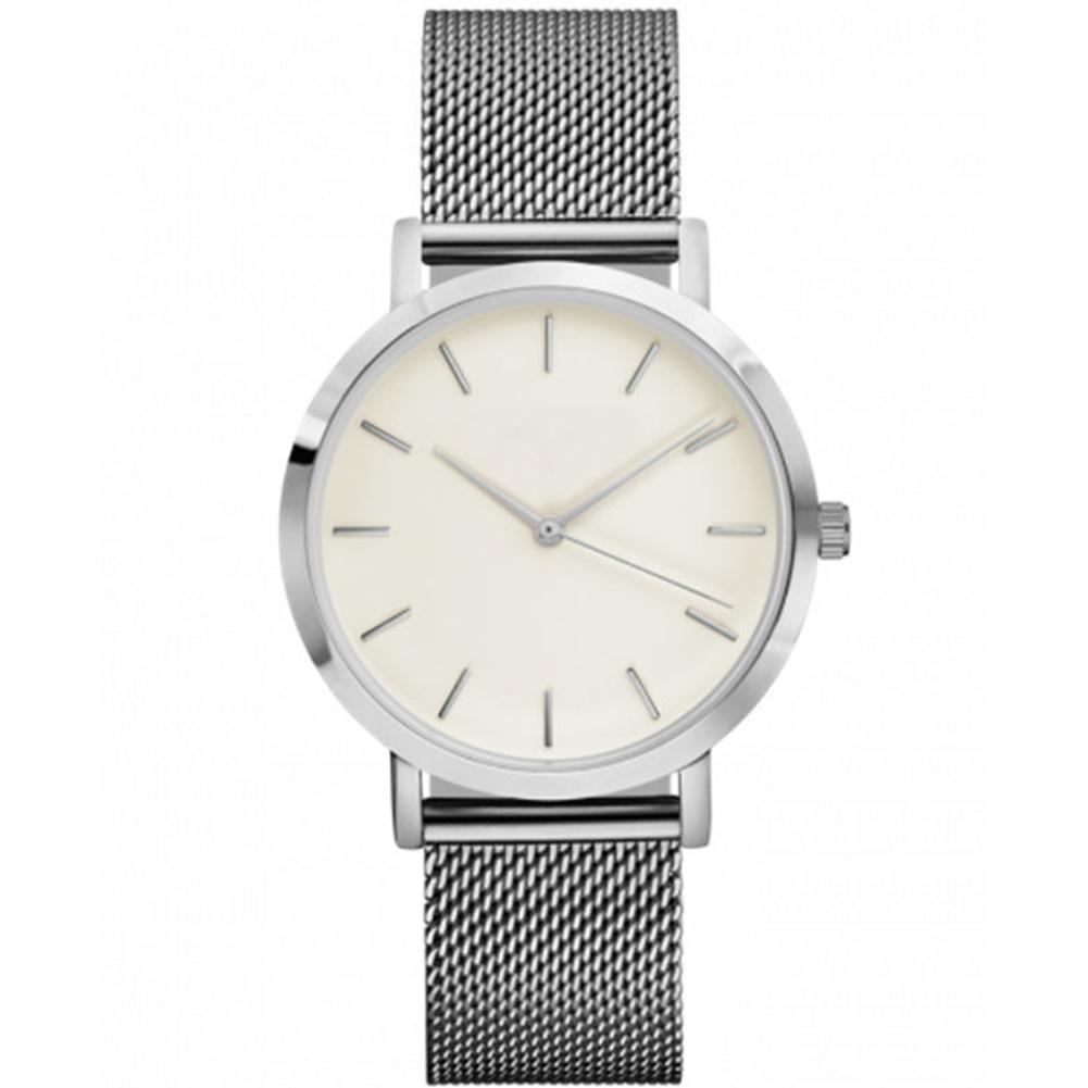 Simple Casual Men Women Large Round Dial Quartz Watch