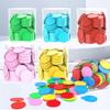 100pcs Plastic Counting Chips Addition Subtraction Operation Board Games Tokens Teaching Tool Colored Round Poker Chips