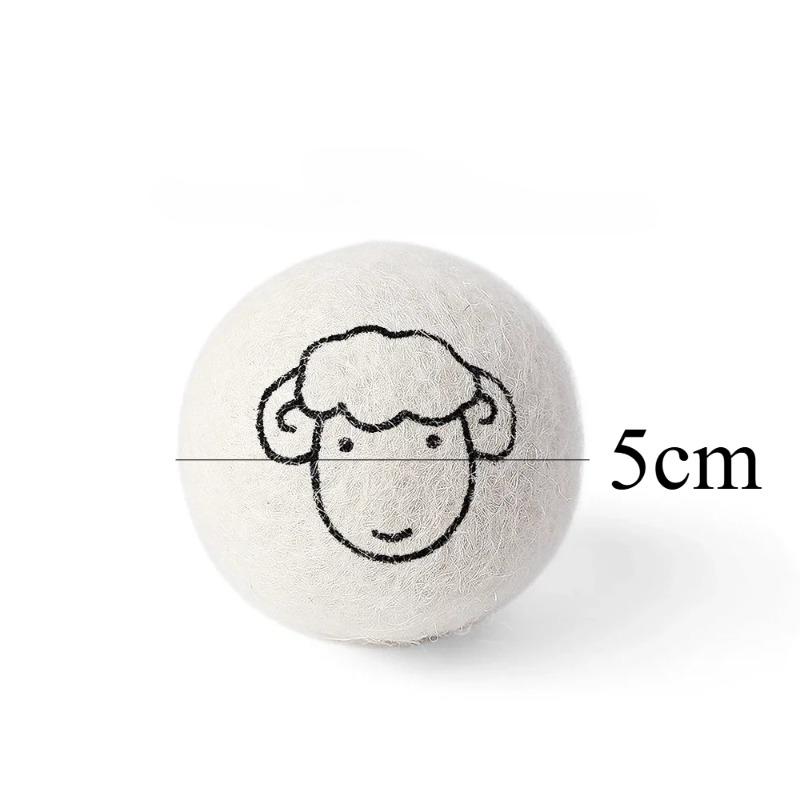 5Pcs Reusable Wool Dryer Balls Clothes Softener Laundry Fleece Dryer Ball Kit Home Clothes Dryer Washing Machine