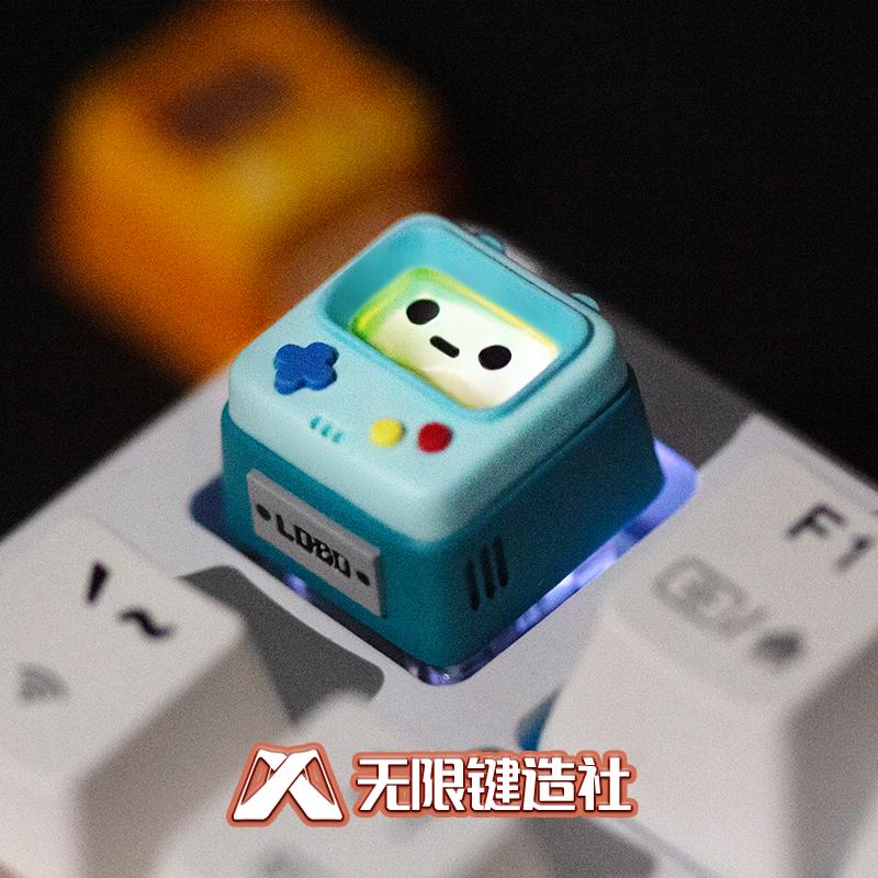 Original Retro Game Console Translucent Keycaps Arcade Mechanical Keyboard Accessory Kawaii ESC Replacement Keycap Single Resin