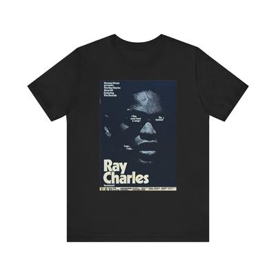Ray Charles Nadruk Graficzny Sztuka Okrągły Dekolt Unisex Koszulka z Krótkim Rękawem NOWA