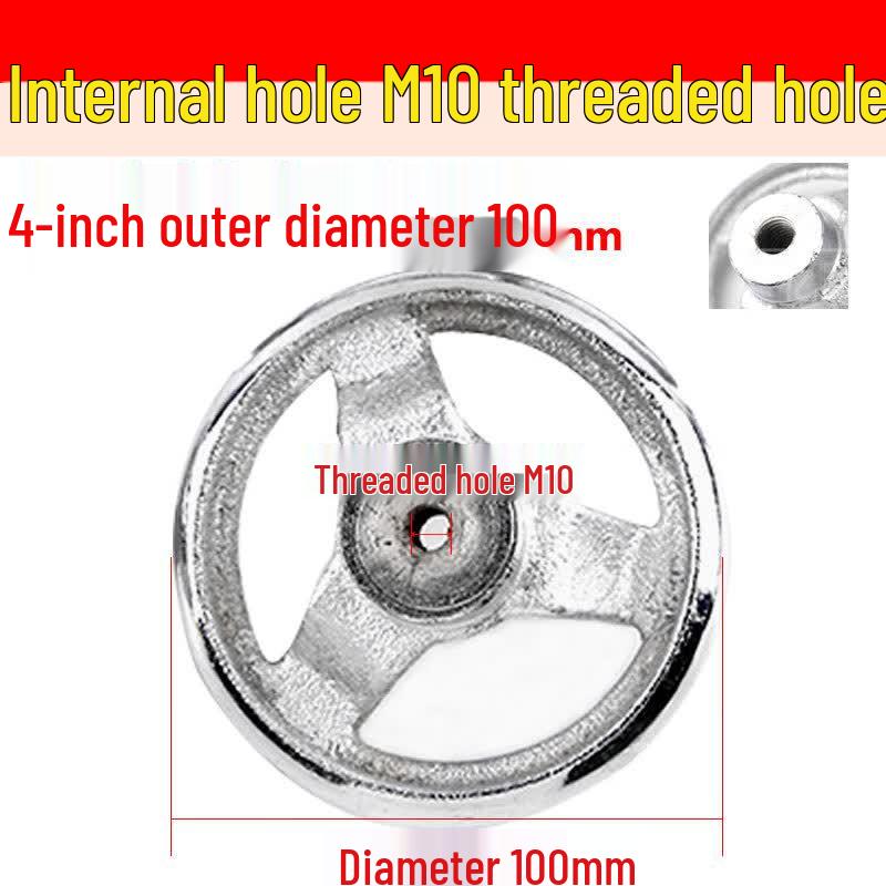 Chrome-Plated Cast Iron Machine Handwheel