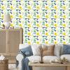 Yellow Flowers Wallpaper White and Light Gray for Living Room and Bedroom 50x1000
