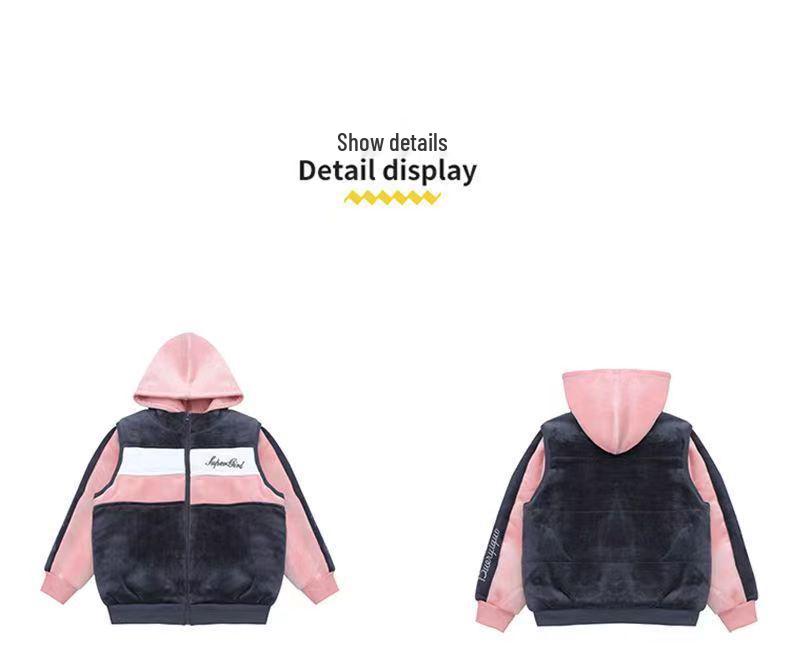 Girls' 2025 Spring/Autumn Stylish Three-Piece Sportswear Set for Big Kids