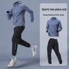 Men's Quick-Dry Hooded Jacket & Pants Running Set - Breathable, Sweat-Absorbing Training Outfit for Spring and Autumn