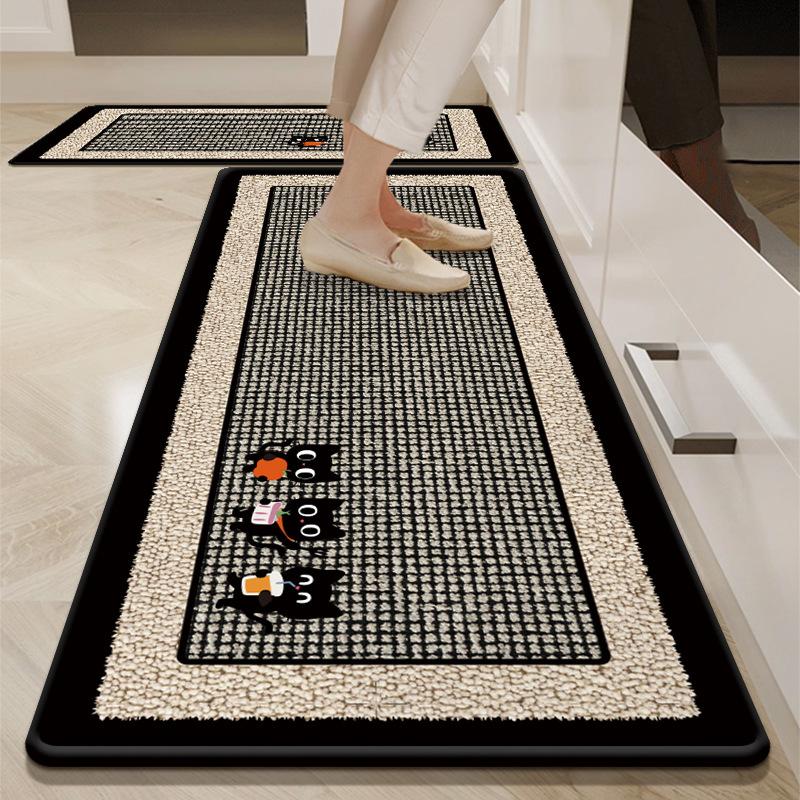 Kitchen floor mat, absorbent, oil-absorbing, non-slip, simple, cuttable, easy-to-clean diatomaceous earth mat.